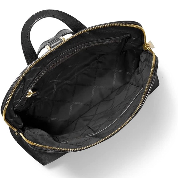 NWT 🆕✨ MICHAEL KORS DALLAS SLIM LEATHER BACKPACK 🎒 BLACK - Picture 5 of 11